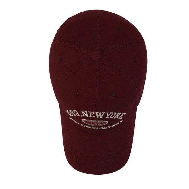 Embroidery 1989 New York Baseball Hats Washed Cotton Cap for Men Women Adjustable Snapback Caps Baseball Cap Letter Dad Hat Hot