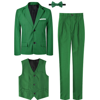 Suits for Boys Kids Wedding Easter Church Tuxedo Teenager School Performance Piano Outfit Set Children Birthday Formal Clothes