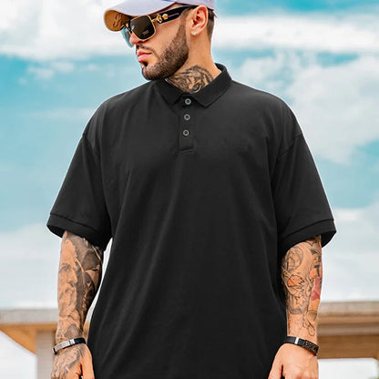Plus Size Men Polo Shirts Autumn Winter Long Sleeve Polos 1XL-7XL 110-175kg Loose Oversized Tops Big Size Men Clothing 남자 폴로 셔츠