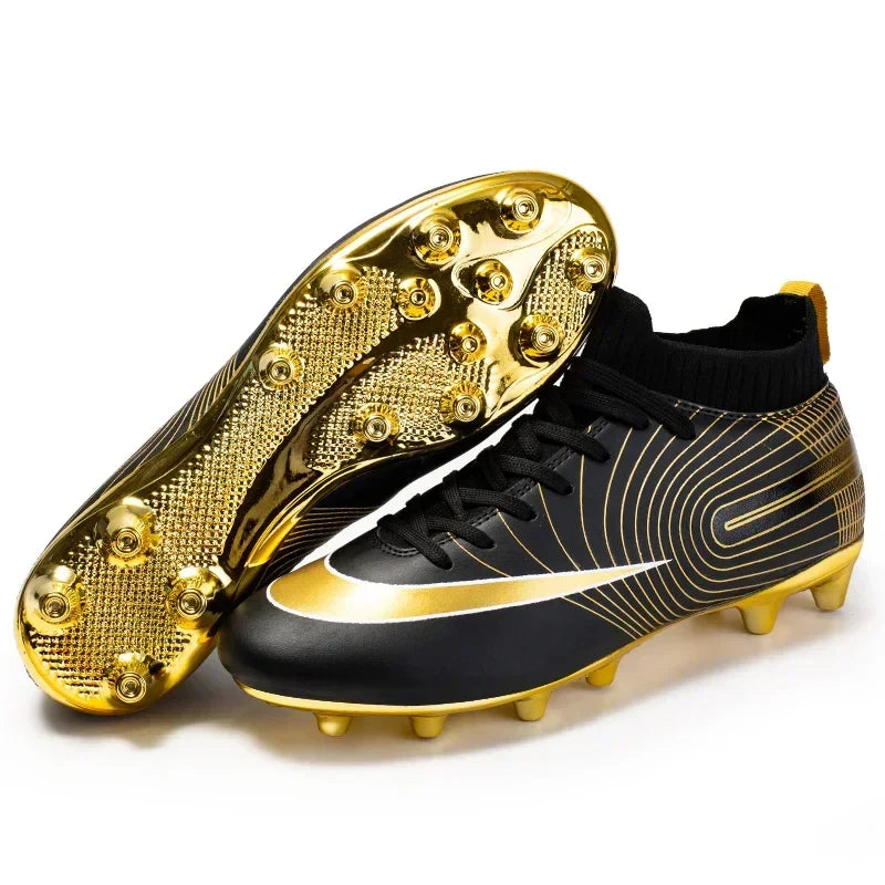 Men Soccer Shoes Ankle Outdoor Long Spikes Football Boots TF Professional Grass Cleats Unisex Football Shoes Chuteira Society