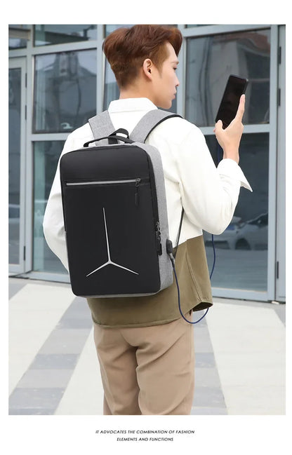 New Anti-theft USB Waterproof Hard Case Travel Smart Laptop Motorcycle Backpack Man EVA Fashion Business Men's Shell Backpack