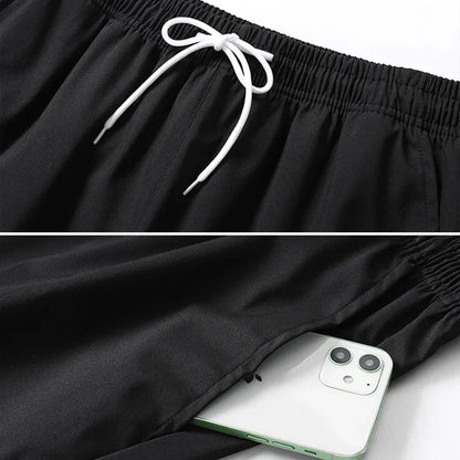 CHRLCK Men's Running Sportswear Suits Breathable Clothes Sports Joggers Training Gym Fitness Tracksuit Sets Men