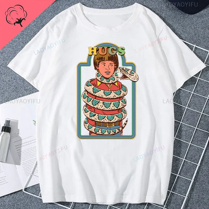 Classic Vintage 90s Tshirt Women Men Grim Evil Series Tops Nostalgia Scary Alien Supernatural Graphic Tee Popular Halloween Tees