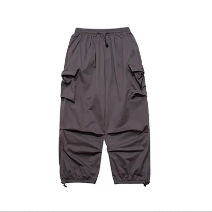American Spring Summer Men Casual Cargo Pants Pockets Plus Size Black Out Door Elasticity Sports Oversize Pants 46 48 50
