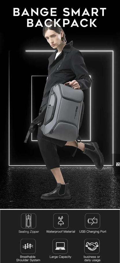 Business USB Charging Smart Backpacks Fits 15.6 Inch Laptop Commute Backpack WaterProof Carry On Bag for Men Travel Bags