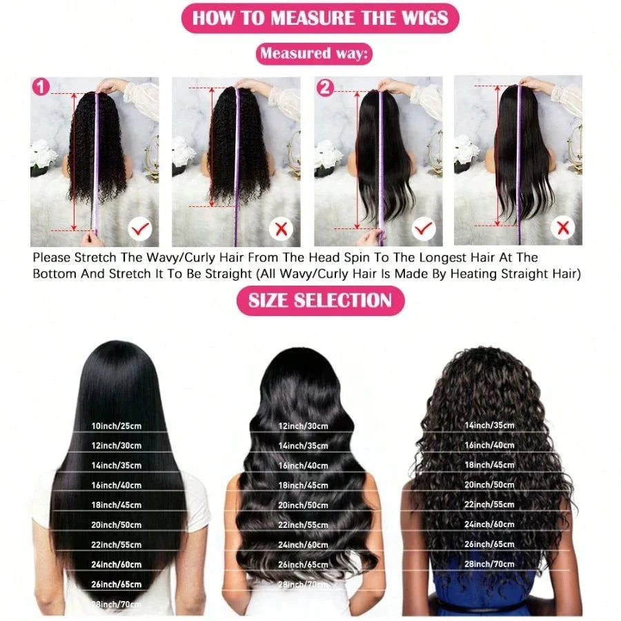 13x4 Straight HD Lace Front Human Hair Wigs kinky Straight 360 Full Lace Frontal Wigs For Women Pre Plucked 250 Density