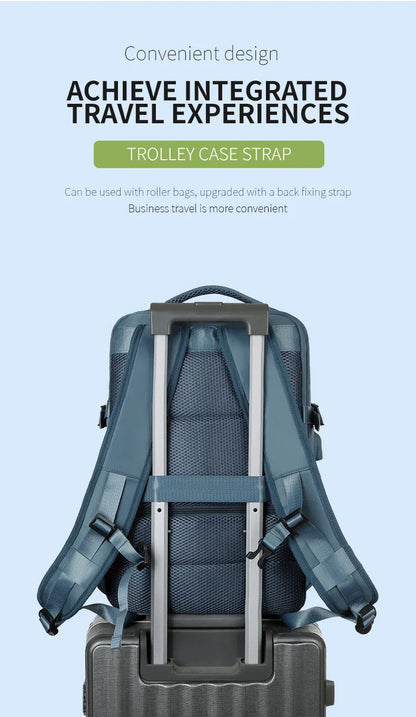Large Travel Backpack for Women Men Cabin Bag Multifunctional Airplane Waterproof Backpack with USB Charging Anti-Theft Backpack
