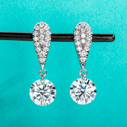 6cttw D Color Moissanite Drop Earrings 18K Gold Plated 925 Sterling Silver Luxurious Stud Earring Women Gifts Wholesale