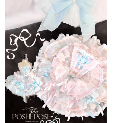 Girls Birthday Lolita Dress 2024 Spring and Summer Women's Tube Top Satin Bowknot Slim Pettiskirt Short Mini Party Dress