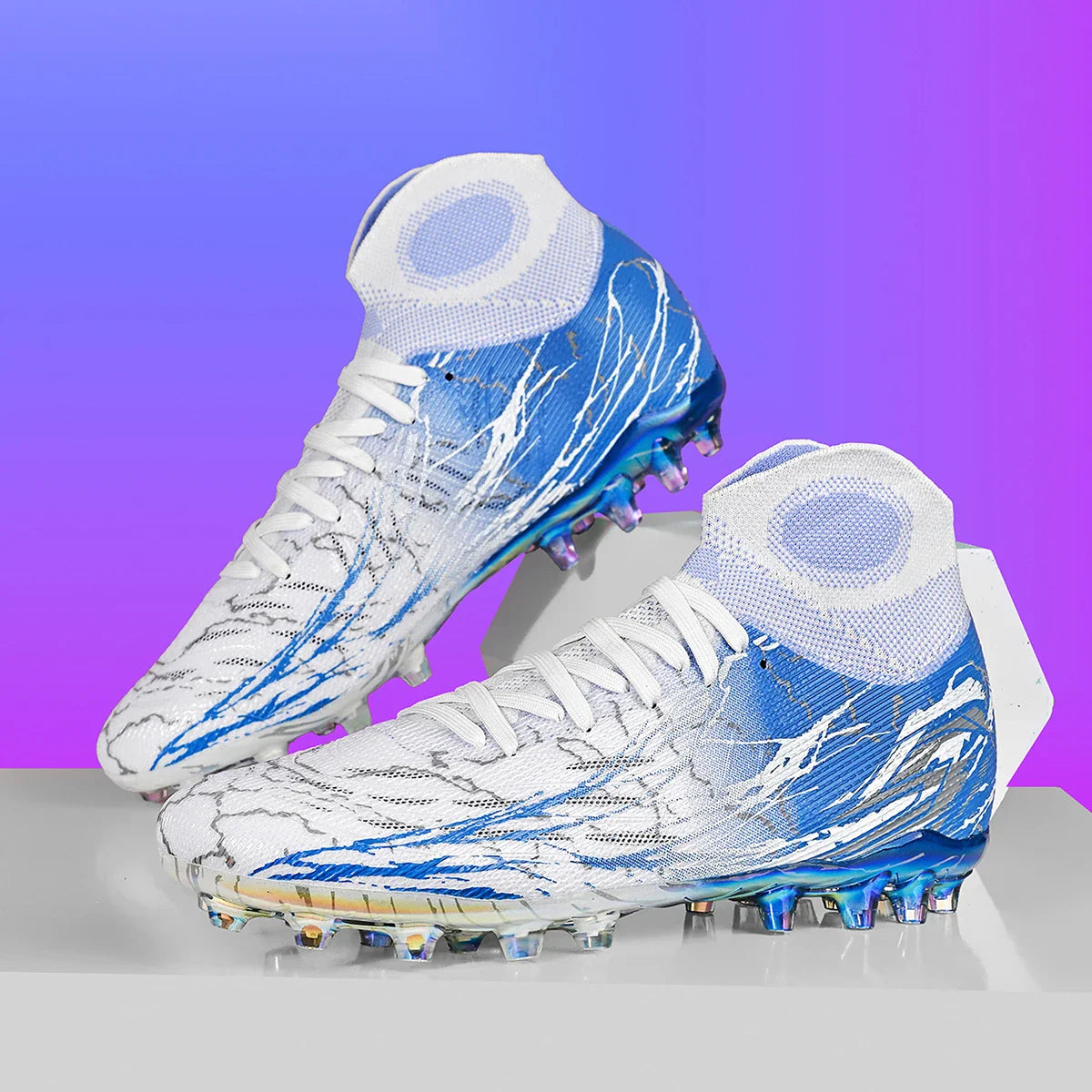 New football shoes men's anti slip boots AG/FG spikes professional match training shoes provide super strong grip