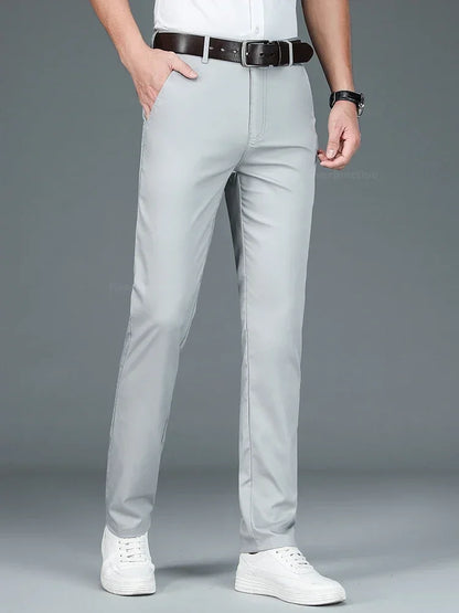 Business Pants Men Summer Clothes New Straight Classic Fashion Casual Long Pants Breathable Formal Trouser Male