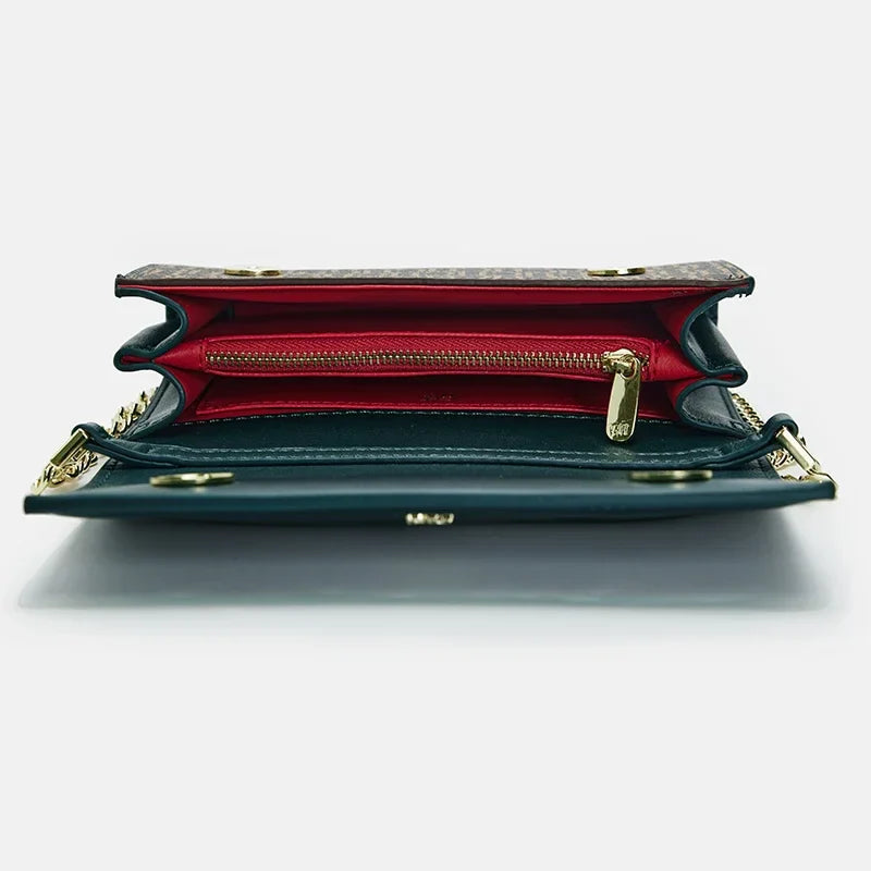 Bolsa de Ombro Feminina de Grife CH Elegante de Alta Qualidade com Estampa de Letras