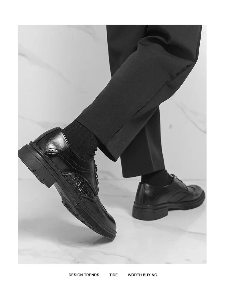 Men's Dress Shoes Fashion Brogues Social Shoe Male High Quality Business Leather Men's Formal Shoes Wedding Formal Shoes For Man