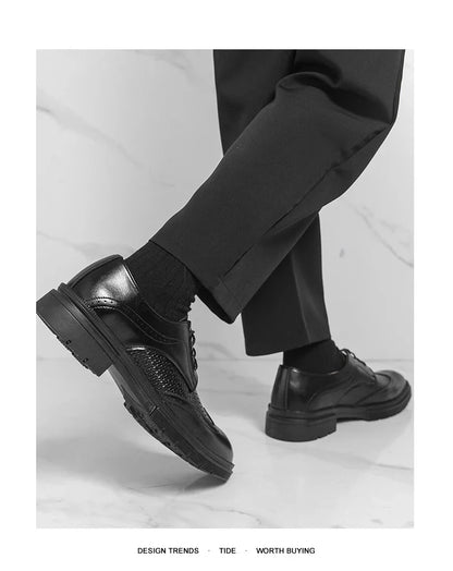 Men's Dress Shoes Fashion Brogues Social Shoe Male High Quality Business Leather Men's Formal Shoes Wedding Formal Shoes For Man