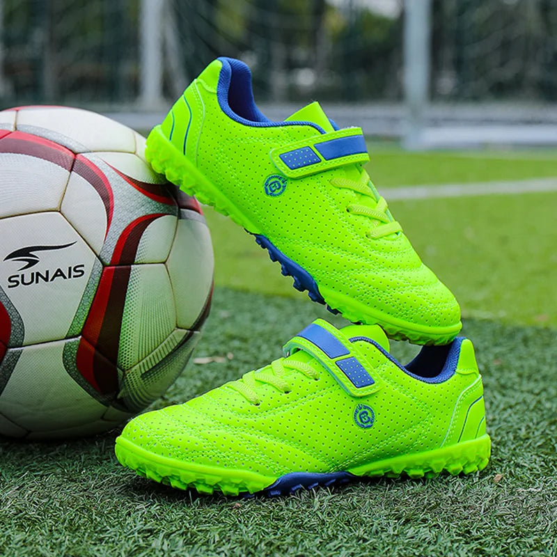 Children's Boys Low-Top Football Shoes Summer Breathable Sport Training Sneakers Outdoor Youth Turf Soccer Shoes