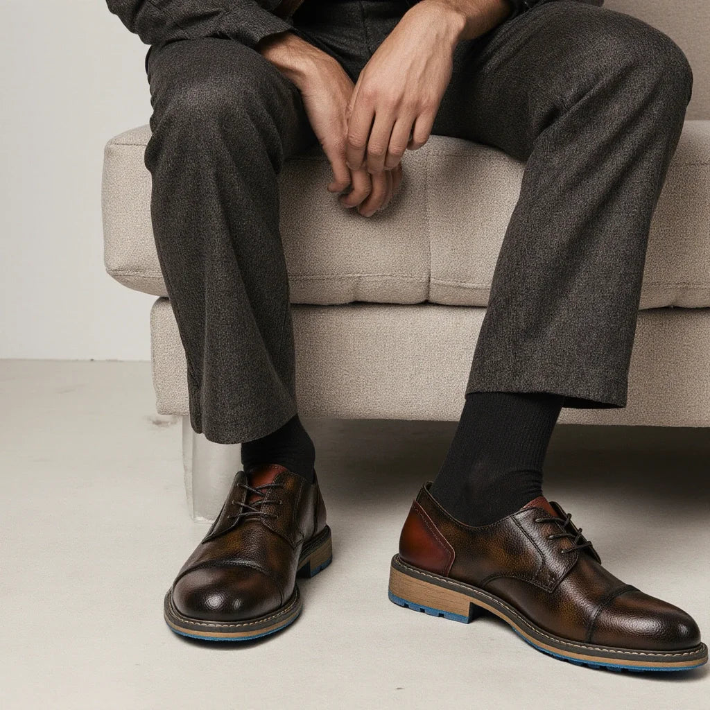Retro Men Derby Shoes Men Casual shoes Fashion Men Leather Shoes