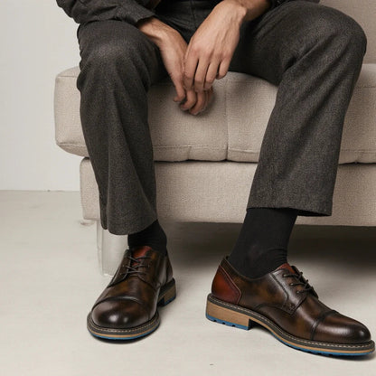 Retro Men Derby Shoes Men Casual shoes Fashion Men Leather Shoes