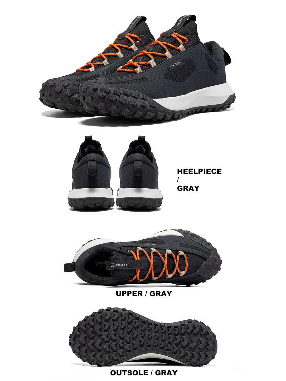 Hiking Shoes Men Outdoor Waterproof Camping Resistant Non Slip Sneakers Male Casual Lightweight Lace-Up Walking Shoes