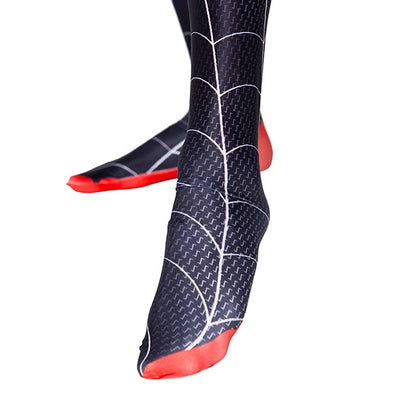 Kids Superhero Bodysuit Miles Cosplay Peter Parker Cartoon Costume Halloween Hooded Set Holiday Costume Jumpsuit Hoodie Separate