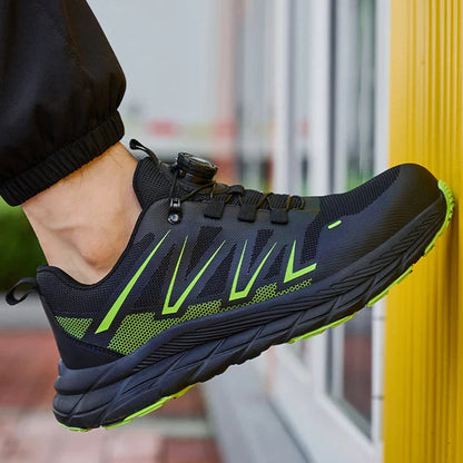 New Rotating Button Safety Shoes Men Security Protective Shoes Men Anti-smash Anti-puncture Work Shoes Fashion Men Sport Shoes