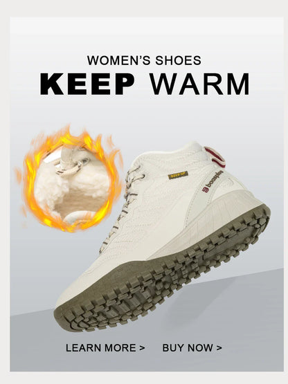 Winter Women Sneakers Plush Warm Snow Boots Non-Slip Waterproof Shoes Women Outdoor Boots Walking Shoes