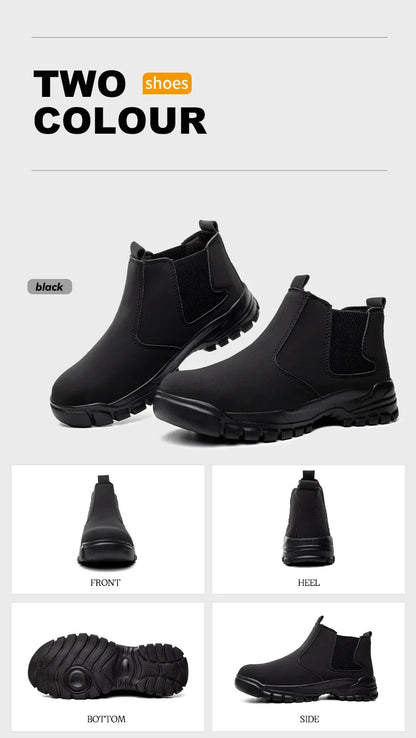 Easy Wear Safety Shoes for Men Steel Toe Work Shoes Puncture Proof Work Sneaker Male Protective Work Man Boots Safety Boots