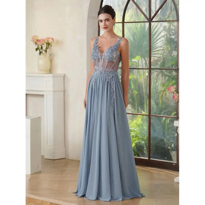 New Spaghetti Straps Evening Dress Mermaid Dress Beaded Appliques Wedding Dress Illusion Prom Gowns Formal Party Vestido De Gala