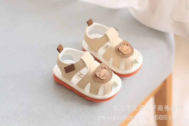 New Summer Baby Whistle Sandals Children Infant Casual Walking Shoes Toddler Boys Girl Kids Anti-Slip Closed-Toe Cartoon Sandals