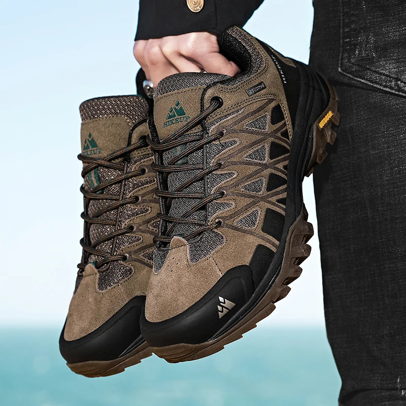 New Arrival Mens Hiking Shoes Breathable Lace Up Trekking Male Cushioning Outdoor Climbing Tourism Sneakers for Men