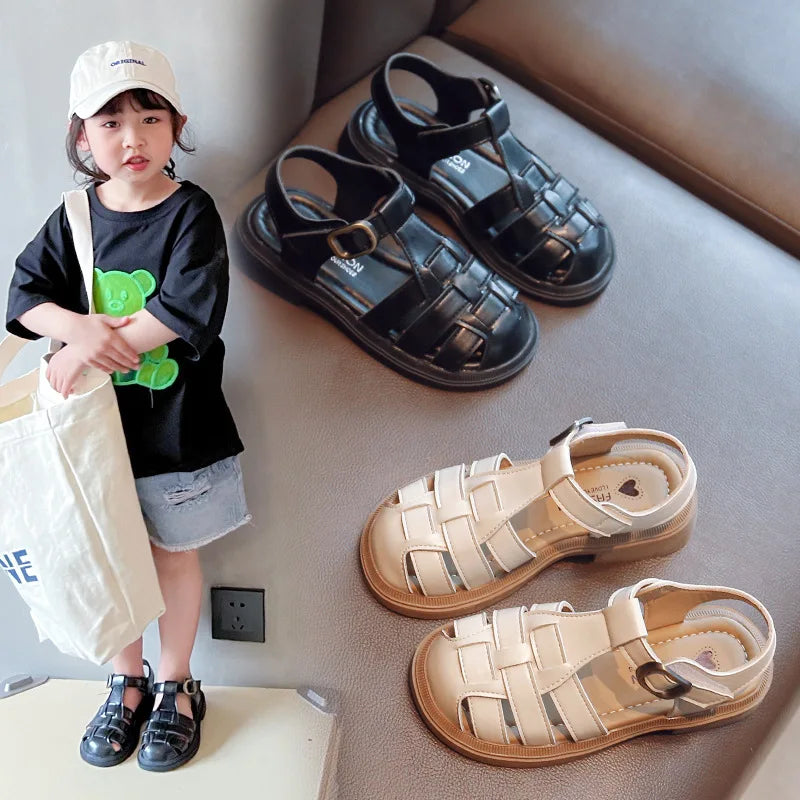 2025  New Summer Princess Sandals For Women's Kids Soft Sole Roma Single Shoes Children's Fashionable Outdoor Footwear