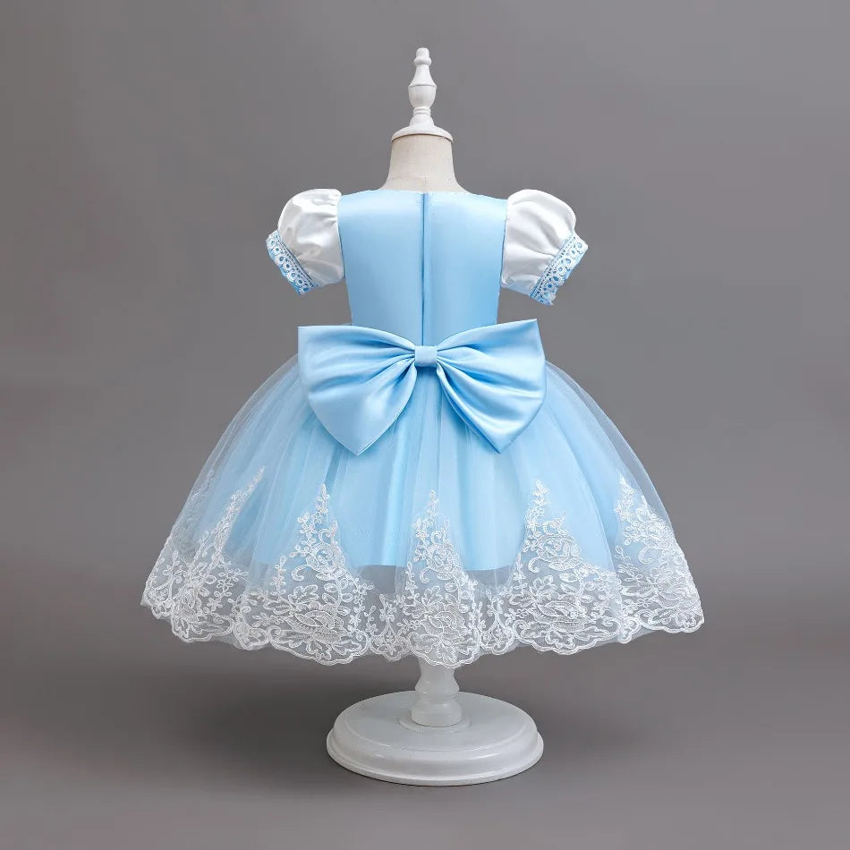 Fashion Girls Rapunzel Dress Up Dresses for Party and Wedding Mesh Lace Girls Dresses Summer Children Girls Party Dresses ASQ03