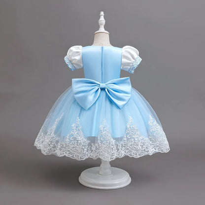 Fashion Girls Rapunzel Dress Up Dresses for Party and Wedding Mesh Lace Girls Dresses Summer Children Girls Party Dresses ASQ03