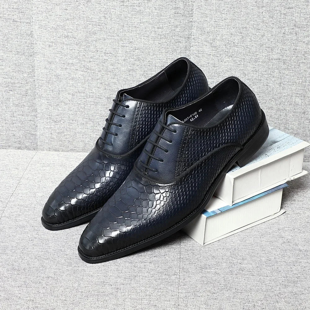 2026 Classic Luxury Designer Newest Men Dress Shoes Handmade Genuine Leather Lace-up Fashion Business Oxford Formal Suits Shoe