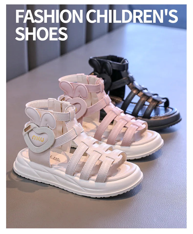 2026 Fashion Kids Sandals Children's Design Hollow-out Multicolor Sport Sandals Soft Flat Strappy Sandals Girls Cute Beach Shoes
