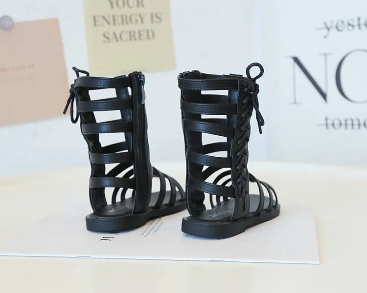 Children Sandals High-top Kids Girls Sandals Baby Sandals High Quality Flat Cut-Outs Beach Sandals