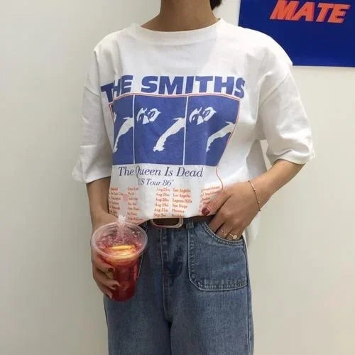 Camisetas The Smiths Tops Tees Retrô Feminina Pop Indie Punk Rock Banda Morrissey Nova Camiseta Masculina