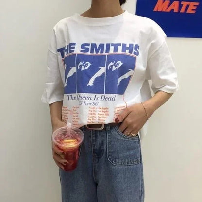 Camisetas The Smiths Tops Tees Retrô Feminina Pop Indie Punk Rock Banda Morrissey Nova Camiseta Masculina