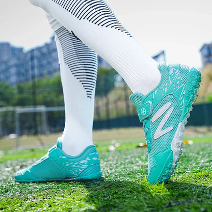 Kids Soccer Shoes FG/TF School Football Boots Boys Girls Cleats Grass Sneakers Child Outdoor Athletic Training Sports Footwear