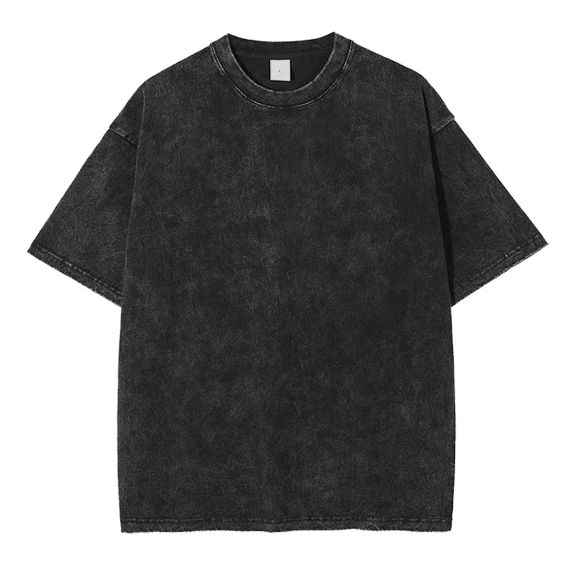 2025 Washed Vintage T-Shirts Street Hip Hop Retro Punk T Shirt women Harajuku Casual Cotton Short Sleeve Acid Wash TShirts tops