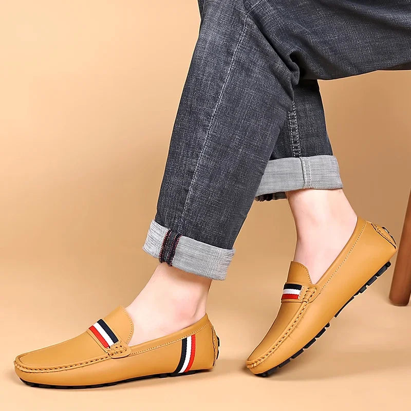 Men Shoes Slip on Loafers Mens Business Office Shoes Classic PU Leather Men's Loafer Shoes Casual Men Driving Shoes Men's Shoes