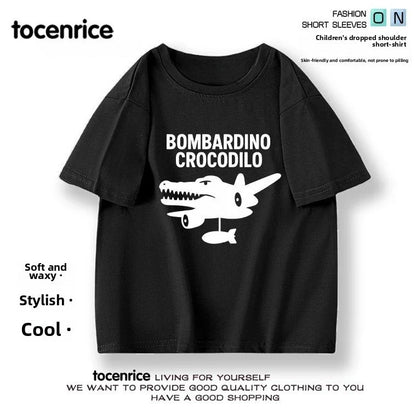 Children's Summer High Quality Cotton Short Sleeve Parent-Child Clothing Trend T-Shirt
