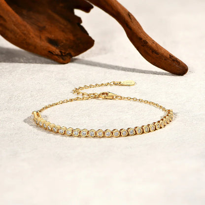 Adjustable Moissanite Tennis Bracelet Original Snake Shape S925 Sterling Silver for Women Birthday Gifts Jewelry 16+5cm