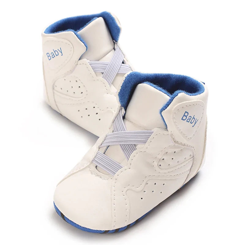 Boys And Girls Basketball Theme Sports Shoes Casual Shoes Newborn Walking Sports Shoes 0-18 Months Baby's First Walking Shoes