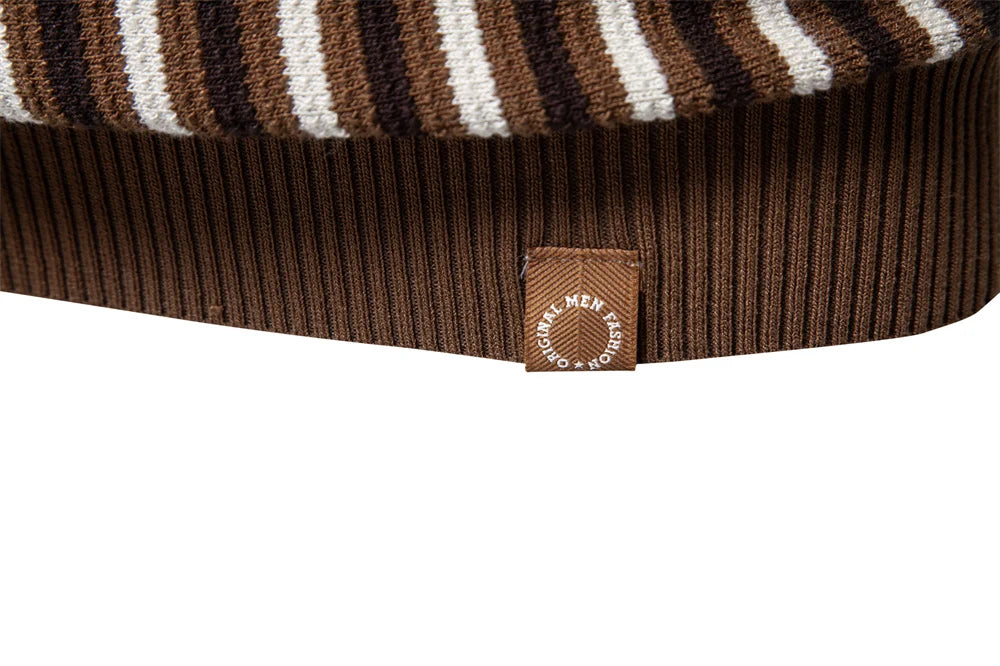 Summer Men's Polo Shirts 2026 Stripe Design Ice Silk Short Sleeve Cool Touch Breathable Casual Outdoor Polo Shirt for Men