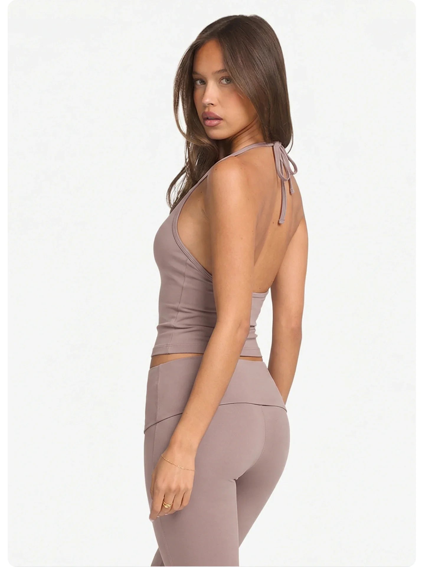 2 Piece Yoga Set Women Foldover Waist Flare Pants Bell Bottoms Tank Top Matching Set Gym Workout Fitness Wear Lounge Wear Suit