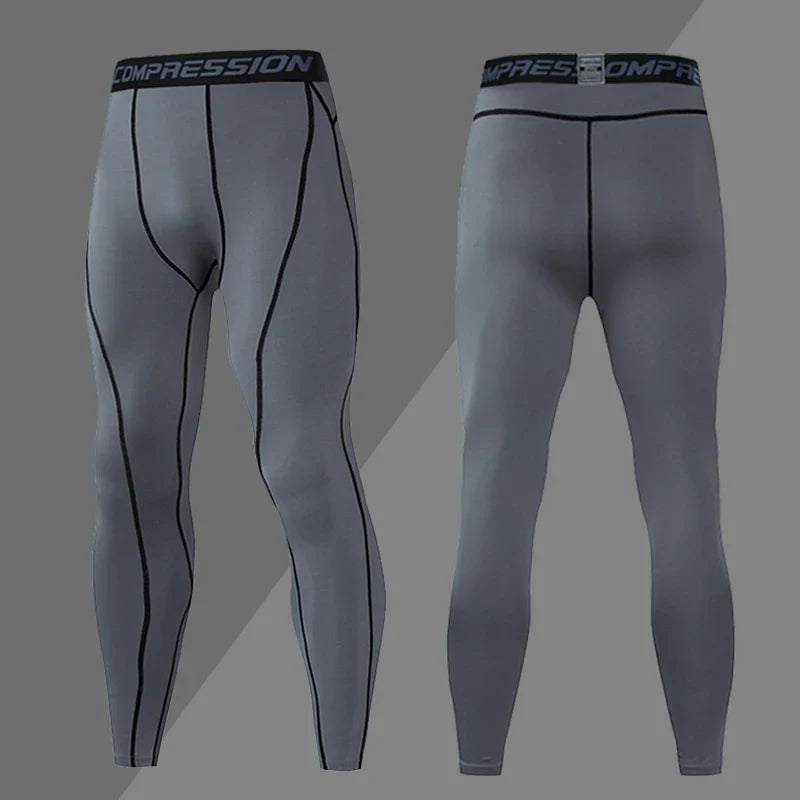 Mens Compression Sweatpants Male Tights Sport Pants for Gym Fitness Running Joggings Workout Trousers Dry Fit Leggings
