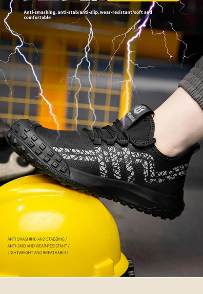 New insulated anti smashing, anti piercing, anti slip, and anti splashing work shoes for men's safety shoes
