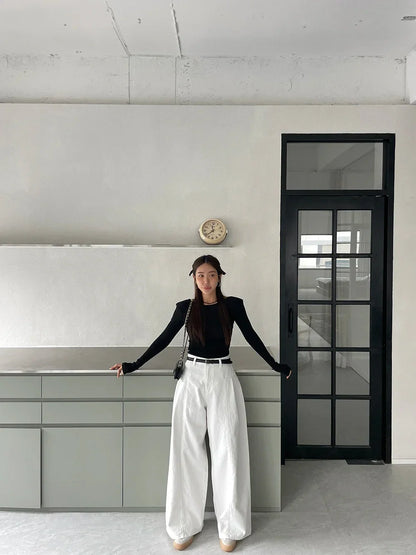 Wide Leg Pant Women High Waist Fashion Casual Pants