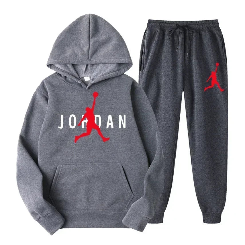 Men's Sports Shirt Hoodie Men's Set 2024 Spring Set Sports Shirt Hoodie+Sports Pants