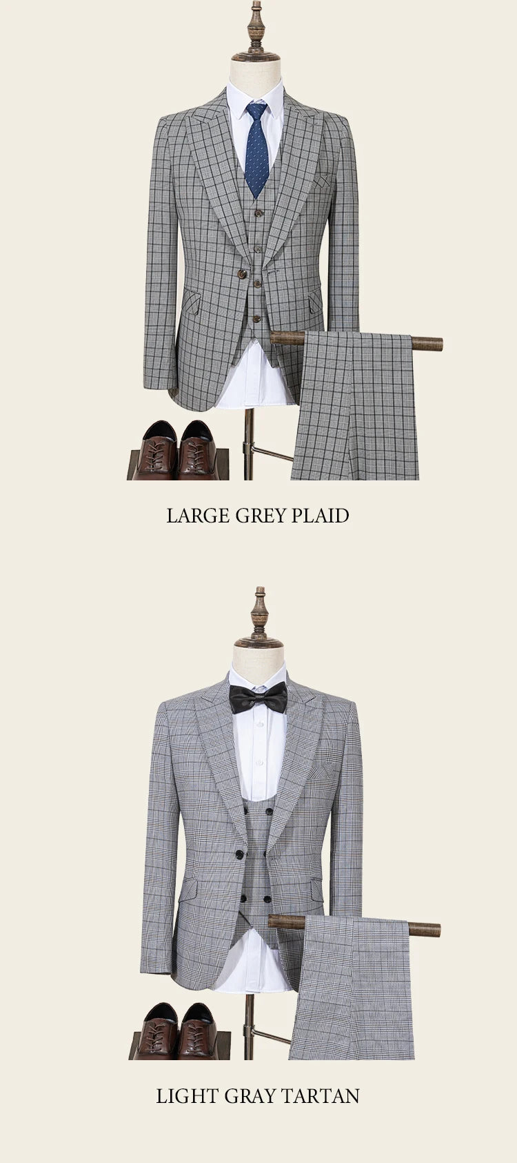 High Quality Plaid suit Formal Business Office Men's Suits Fashionable and Casual evening gown